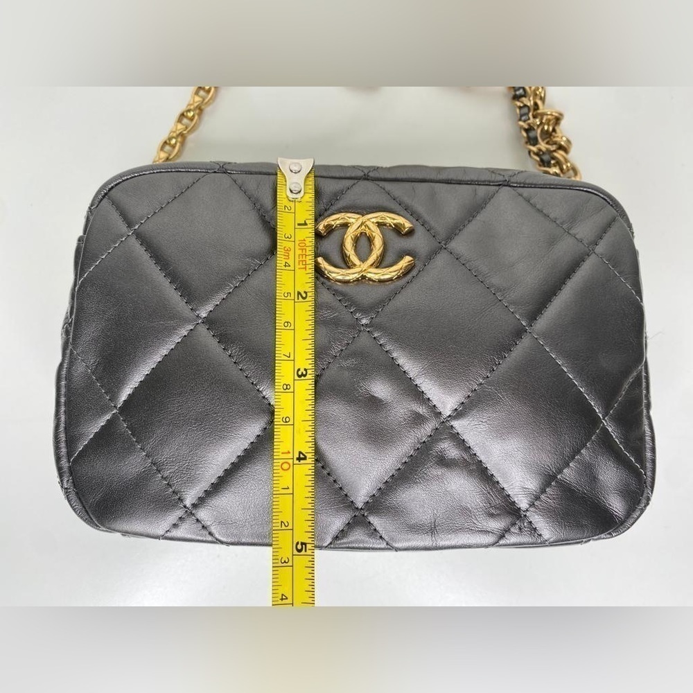 Chanel Métiers d’Art CC Jewel Mini Camera Bag – Rothenium (Grey) Color Lambskin - Picture 12 of 16